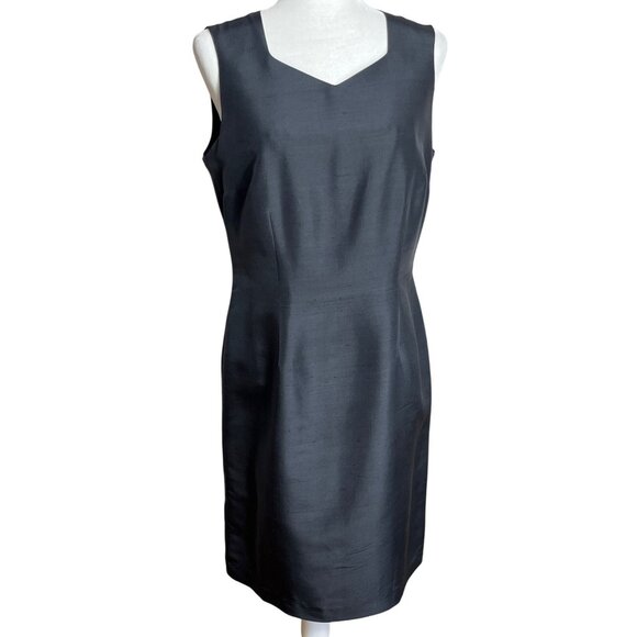 Worthington Dresses & Skirts - Worthington Silk Dress Black Sheath Normcore Classic Luxury Glam Party Womens 8